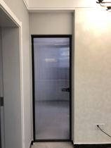 Black thin frame casement door Very thin frame narrow frame bathroom door Nordic style narrow frame casement door