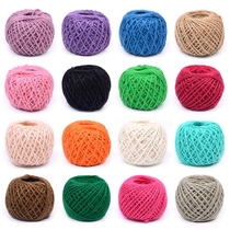 50 m handmade diy color hemp rope kindergarten ring creation photo decoration wall rope 3 strands woven vase line material