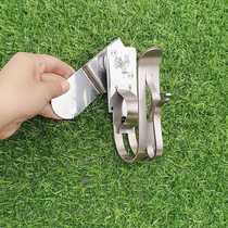 Shelf carpentry general adhesive hook rotating anti-waist double groove plus safety buckle pure white stainless steel material