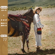 Early autumn Yunnan tourism wear womens national style embroidered dress Lijiang Dali photo long skirt