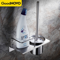 Toilet brush holder 304 stainless steel toilet toilet brush rack Non-perforated toilet brush holder cup set
