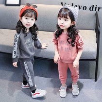 Girls spring suit 2021 New 1 Korean version 2 girls clothes 3 foreign baby spring and autumn 4 sports two sets tide