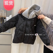 South Korean childrens clothing winter clothing new Korean version foreign air warm boy cotton clothes baby thickened clip cotton childrens even hat jacket
