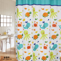 Thickened polyester cloth creative bathroom curtain set Shower curtain door waterproof and mildewproof bathtub partition curtain Hotel