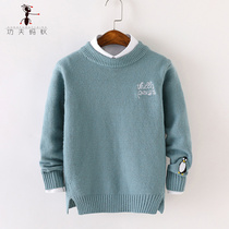 2020 new winter childrens fluff sweater pullover boys thickened bottoming knitwear warm line clothing 3192