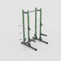 Squatting and pushing the fitness rack commercial fitness bed rack exit heavy lifting dragon door ironwod