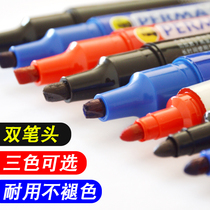 True color marker pen Oily bold double-headed marker pen Waterproof quick-drying does not fade large head pen MARK marker pen sealed pen Marker pen warehouse packing pen Hook pen Black red blue
