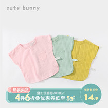 cutebunny baby summer clothing small boy vest foreign gas baby pure cotton thin blouse for mens blouses