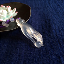 Natural high ice white chalcedony Buddha palm Pearl pendant Jade Buddha hand pendant Jade pendant
