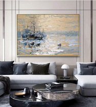 Pure hand-painted simple modern thick paint abstract oil painting living room sofa background wall painting restaurant three-dimensional decorative painting