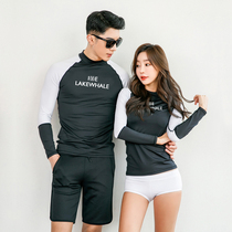 Korean Version Diving Suit Women Lovers Men Snorkeling Sun Speed Dry Surf Swimsuit Swimsuit Long Sleeve Beach Jellyfish