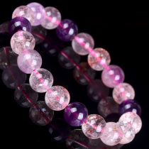 31 62g 10 1mm Dream exquisite vitreous Amethyst Titanium Crystal Crystal Ball Bracelet