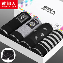 Antarctic mens underwear Mens pure cotton boxer shorts breathable antibacterial large size shorts pants trend summer boxer shorts head