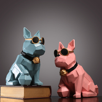 Nordic Bulldog living room study wine cabinet coffee table ornaments home restaurant decoration tissue box desktop decoration practical