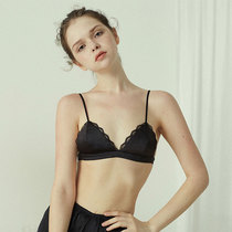 Mi Erjia matte silk thin shoulder strap bra simple triangle cup without steel rim small chest thin girls underwear