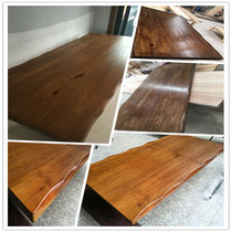 Pure solid wood old elm board Bar Board Table Table Table Table Workbench window sill writing desk table panel partition customization