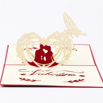 Happiness lovers Cubic small cards Poetic romantic couple Marriage to commemorate creative Seven New Years Eve custom cards