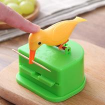 Shivering with the same small bird toothpick box The creative home fully automatic pop-up pressing net red toothpick bucket
