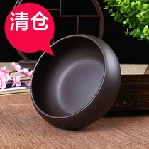 Bowl Tea Wash Retro Type Ceramic Water Cylinder Bowl pelvis Porcelain Ware Purple Sand Tea Wash Household Utensils Tea Wash Tea Pass Water