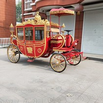 2020 new electric tourist carriage horse horse horse-drawn electric dual-purpose wedding carriage on sale