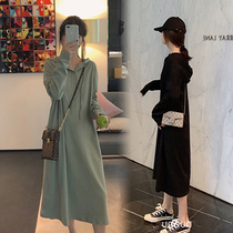 Pregnant women spring suit fashion model 2023 new network red skirt high - spring and autumn skinny pregnant women dress