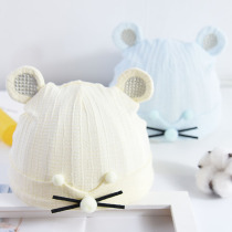 Newborn fetal hat baby hat summer thin pure cotton gauze baby spring and autumn braised door hat first spring and summer