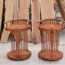 Hedgehog rosewood tea table log furniture solid wood tea table corner tea table mahogany furniture Shanghai factory outlet