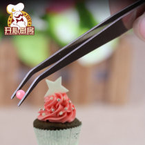Baking Tool Stainless Steel Tweezers Fine Sugar Beads Tweezers Color Candy Bead Clip Candy-nip Elbow Tweezers