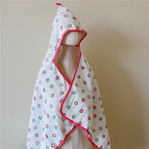 Aunt childrens bath towel cotton hooded cloak bathrobe