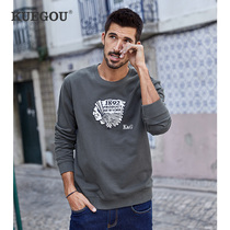 Special price] Mens sweaty mens spring retro trendy figures embroidered pure cotton round neckline hooded blouses 9511