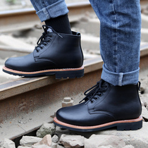 Round head Kazhi retro men and women Goodyear on-line thick wool winter cowhide Martin shoes outdoor boots American