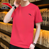 Anta Mens Short Sleeve 2021 Official Website Flagship Spring New Breathable Quick Dry Loose Leisure Running Sport tat