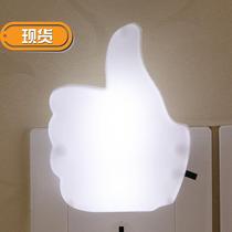 Praise artifact creative energy-saving practical light control induction night light 1 super cute mini thumb led praise night light