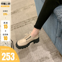 (shei Susinyin) No regrets the series ~ Inron wind plus suede warm thick bottom leather shoes women Lefos shoes autumn and winter