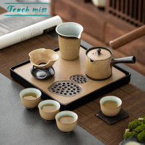 Touch Miss kiln glaze side pot kung fu tea set ceramic household simple water storage type dry bubble tea tray