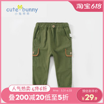 Baby autumn clothes 1-3-5-year-old boy straight tube pants foreign air baby pure cotton long pants male pant pants open gear