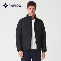 RAPIDO winter mens basic light stand up casual sports short fashion fashion down jacket