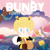 Crooked melon produced BUNBY forest adventure metal badge blind box genuine Tide play hand badge pendant hanging