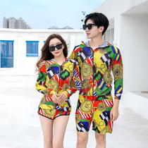 2022 New Hot Spring Resort Swimsuit Women Sexy Bikini Couple Swimsuit Slim Stomach Push Up Hoodie