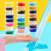Super clay transparent full range of crystal mud non-toxic handmade ultra-light coloured mud rubber mud Childrens toys wholesale