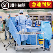 Stomatological hospital disposal table stainless steel fan-shaped cart medical planting cart dental operating room curved cart arc