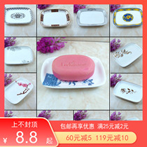Ceramic soap dish Handmade soap dish Laundry soap box European towel dish Printed napkin plate big promotion