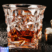 Crystal glass large number of whisky cups Quadrilateral heat resistant water glasses Cocktail Spirits Beer Cups Foreign Wine Mug Suit