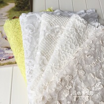 Lace soft gauze material embroidered mesh fabric Eugen gauze tablecloth skirt Wedding photo background cloth half a meter