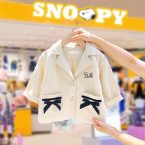 Snoopy childrens clothing girl coat spring and autumn children 2021 New Sports children foreign baby cardigan autumn dress