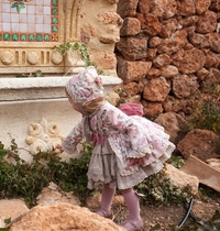 Dads home La Amapola Girl Flower series lace dress hat 77