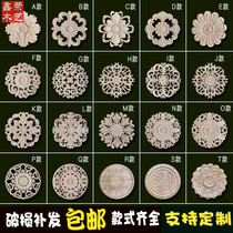 Dongyang wooden carving European style decorated solid wooden door hollow decoration of flower cabinet door customization