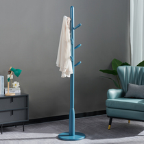 White Wax Wood Solid Wood Clothing Cap Rack Plus Coarse Bedroom Internal Headboard Hanging Hanger Floor Rod Style Home Children Hanging Clothes Rack