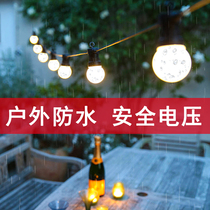 LED colorful lights Flash lights String lights starry outdoor waterproof decorative lights Hanging lights Small bulbs Garden courtyard decorative lights