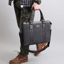 New portable briefcase men Business shoulder shoulder bag large capacity computer bag to work commuter oblique backpack men